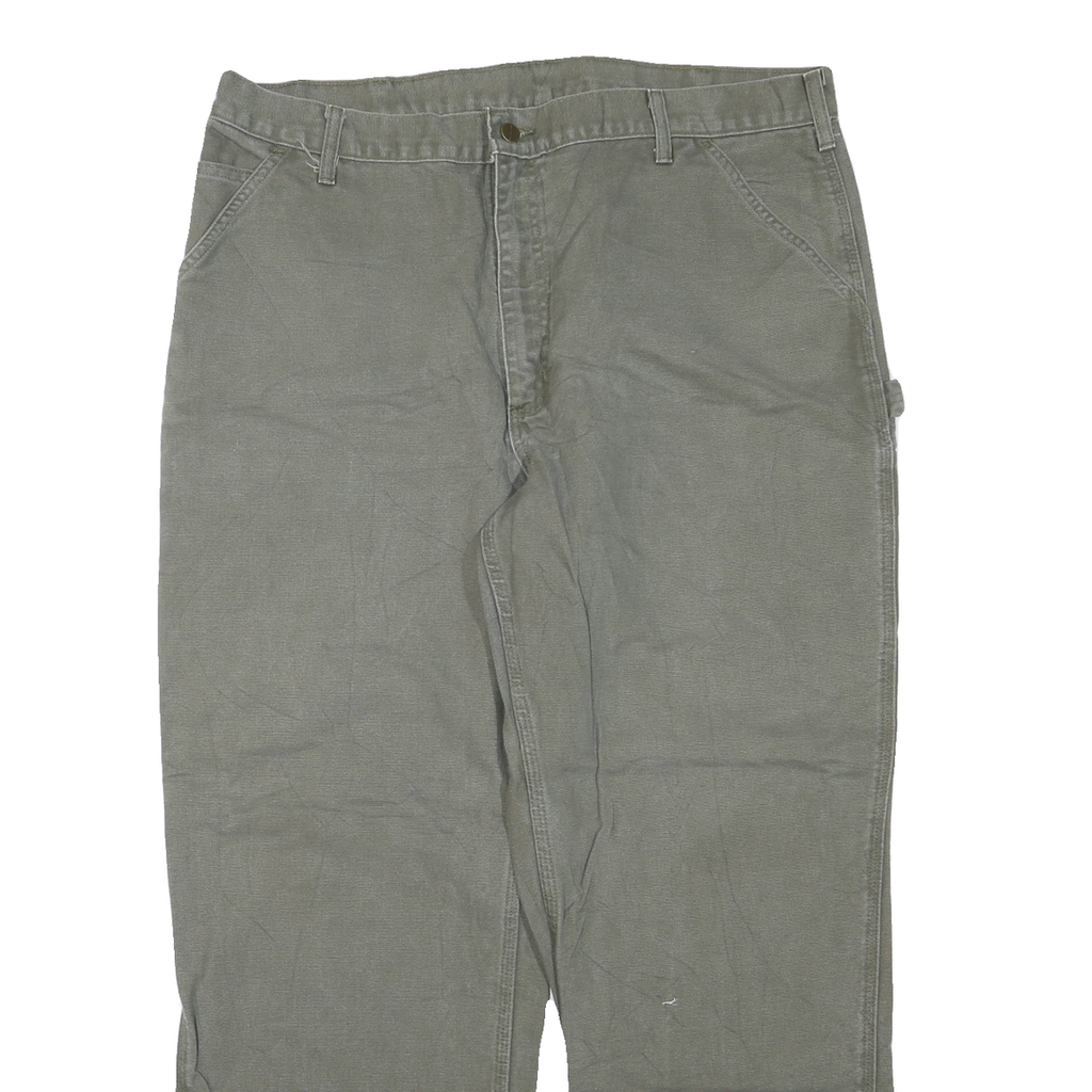 CARHARTT Mens Regular Fit Straight Cotton Blend Workwear Jeans W40 L30 Olive