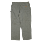 CARHARTT Mens Regular Fit Straight Cotton Blend Workwear Jeans W40 L30 Olive