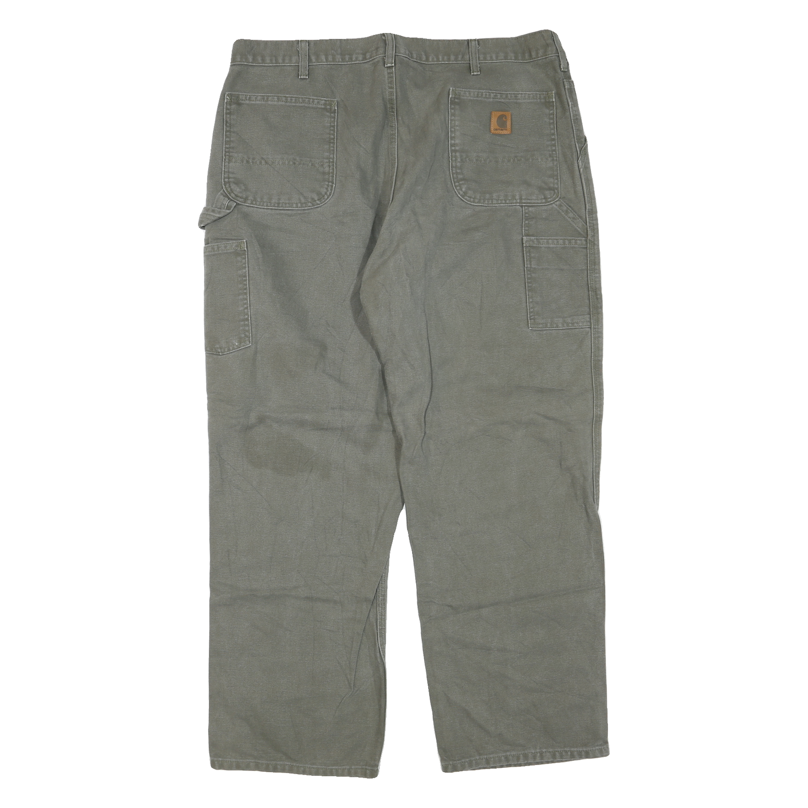 CARHARTT Mens Regular Fit Straight Cotton Blend Workwear Jeans W40 L30 Olive