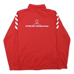 HUMMEL Mens Red Zip Jacket L Polyester Blend Plain Sportswear Training Track Top