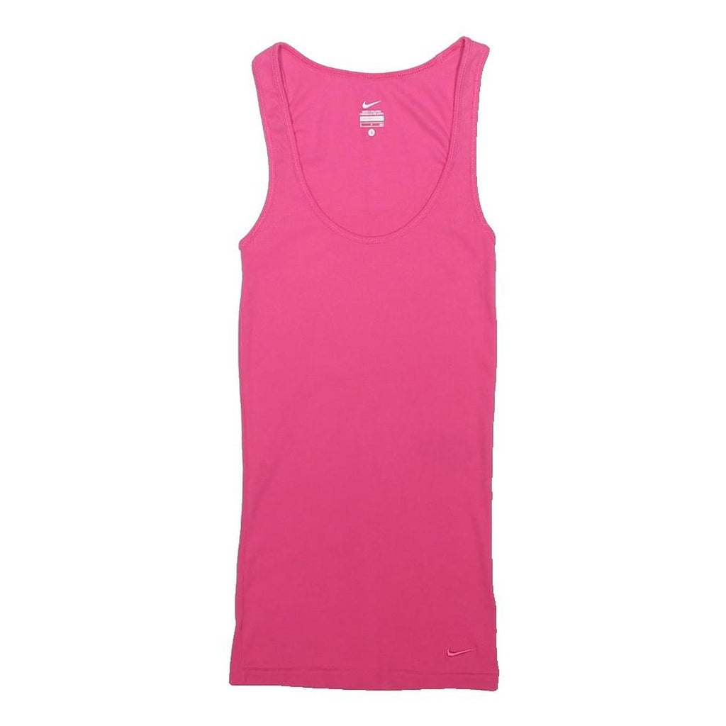 NIKE Womens Pink T-Shirt Vest S Sleeveless Crew Neck Sports Gym Casual