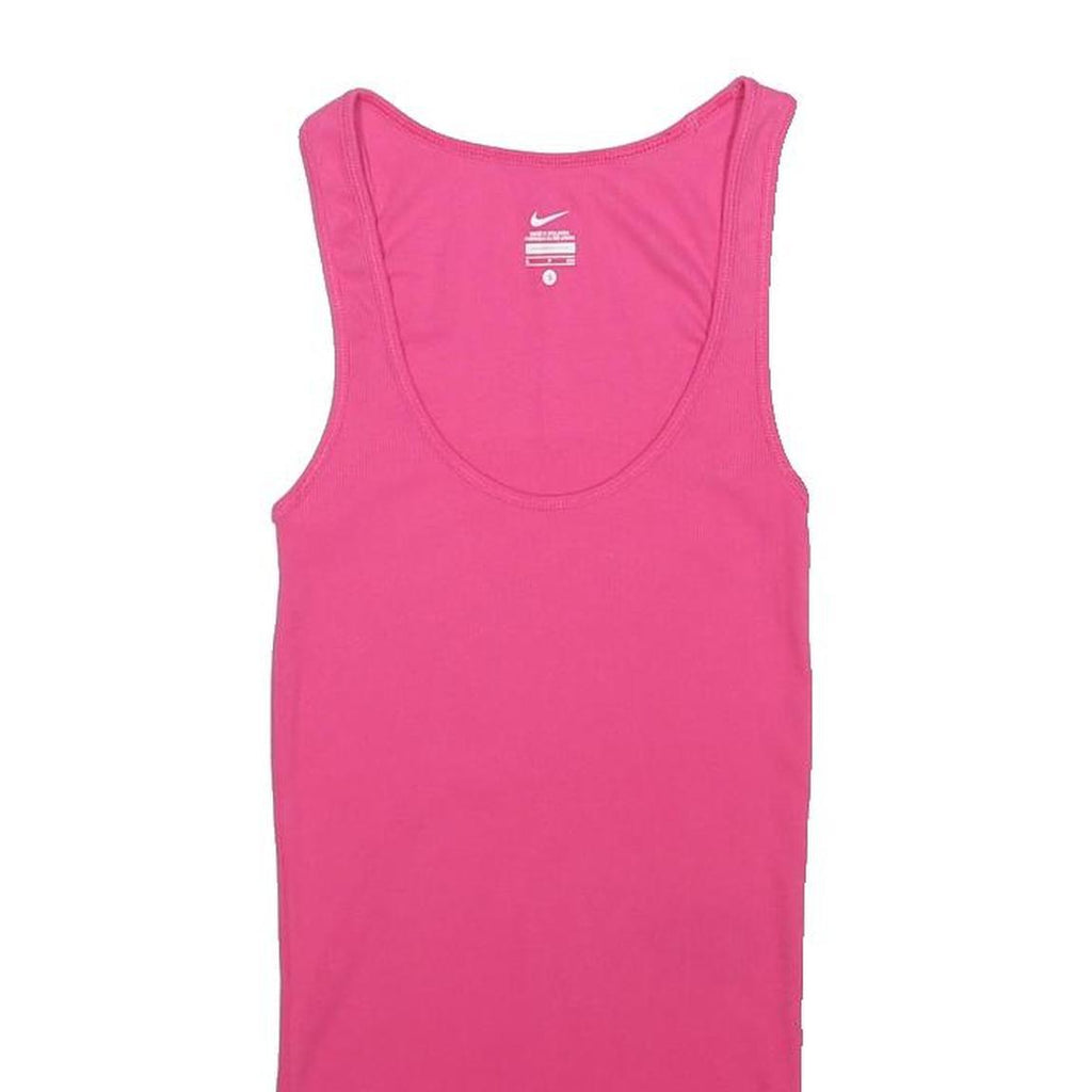 NIKE Womens Pink T-Shirt Vest S Sleeveless Crew Neck Sports Gym Casual