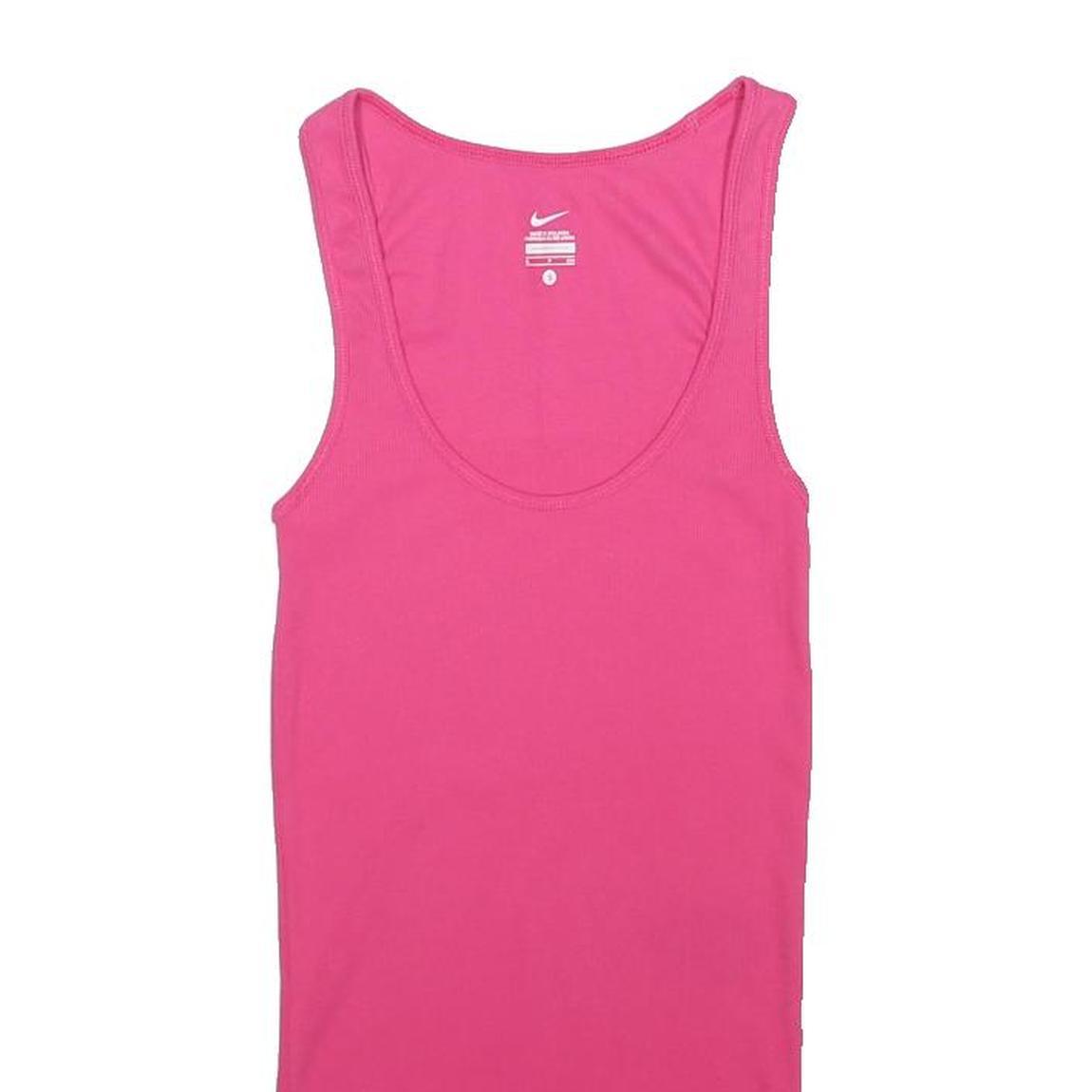 NIKE Womens Pink T-Shirt Vest S Sleeveless Crew Neck Sports Gym Casual