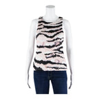 OASIS Womens Printed Vest Pink Sleeveless Animal Print M