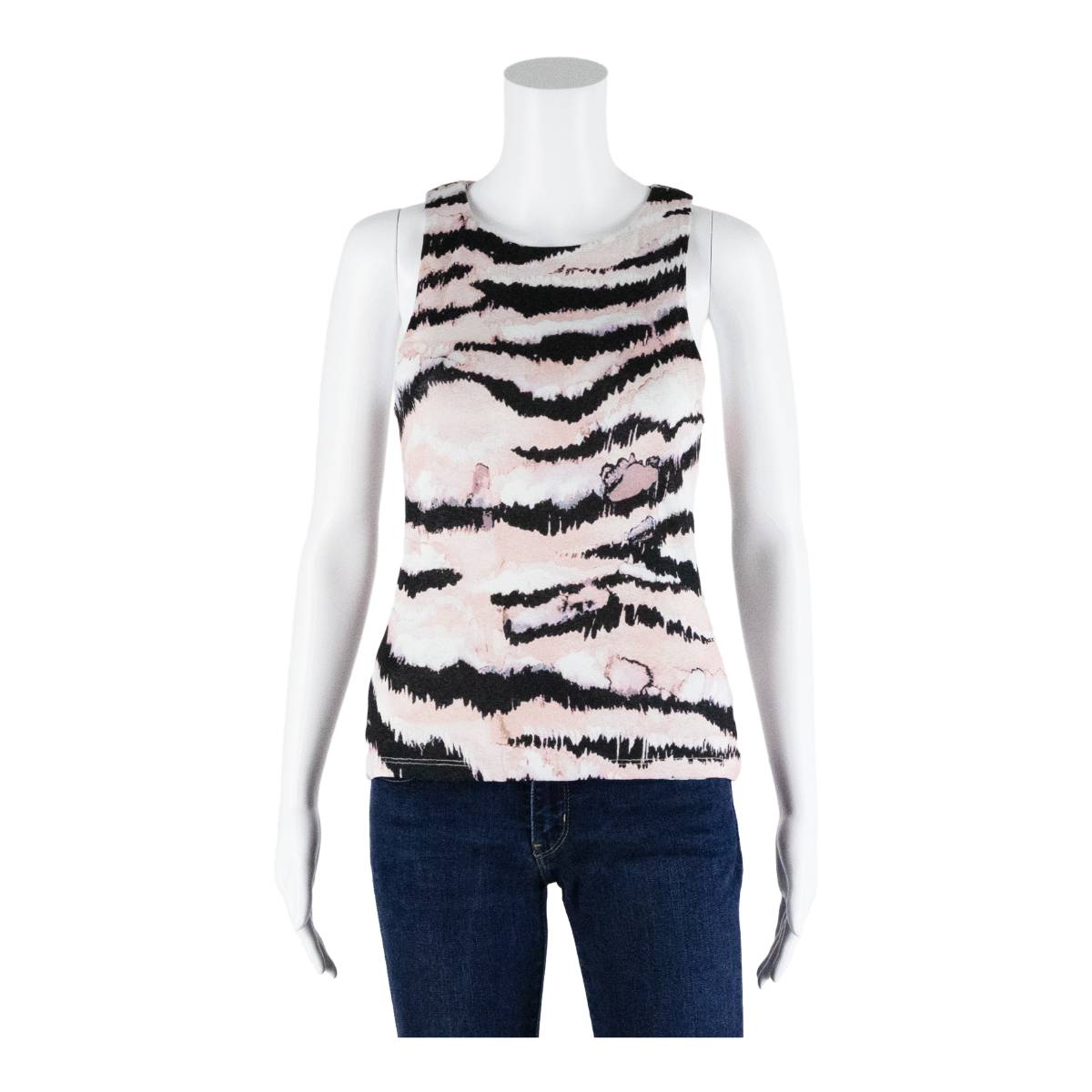 OASIS Womens Printed Vest Pink Sleeveless Animal Print M