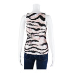 OASIS Womens Printed Vest Pink Sleeveless Animal Print M
