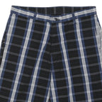 DICKIES Mens Blue Black Casual Striped Shorts M W34 Cotton Blend