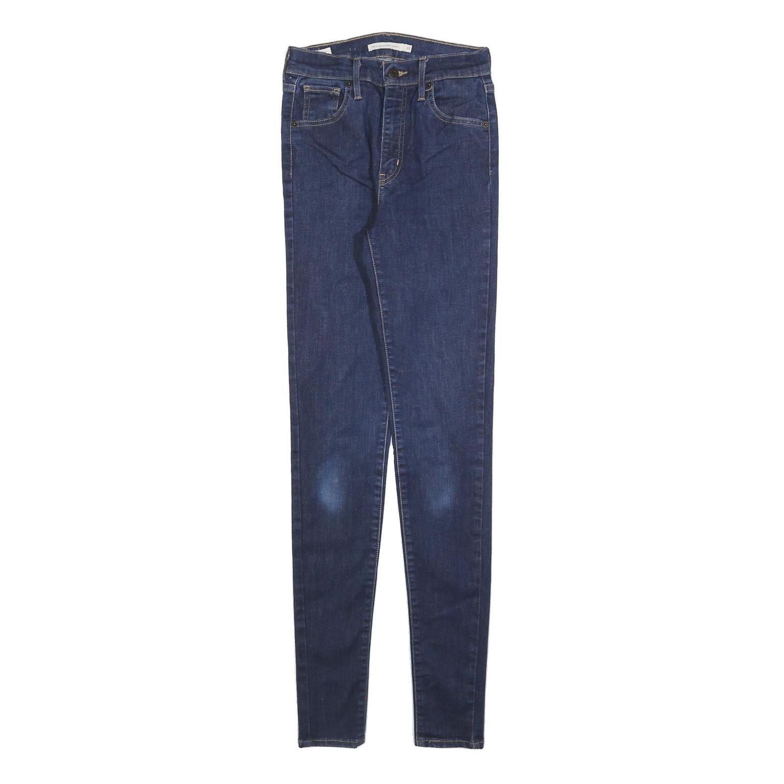 LEVI'S Womens Jeans Blue Slim Skinny Denim Medium W25 L32 Zip Cotton Blend