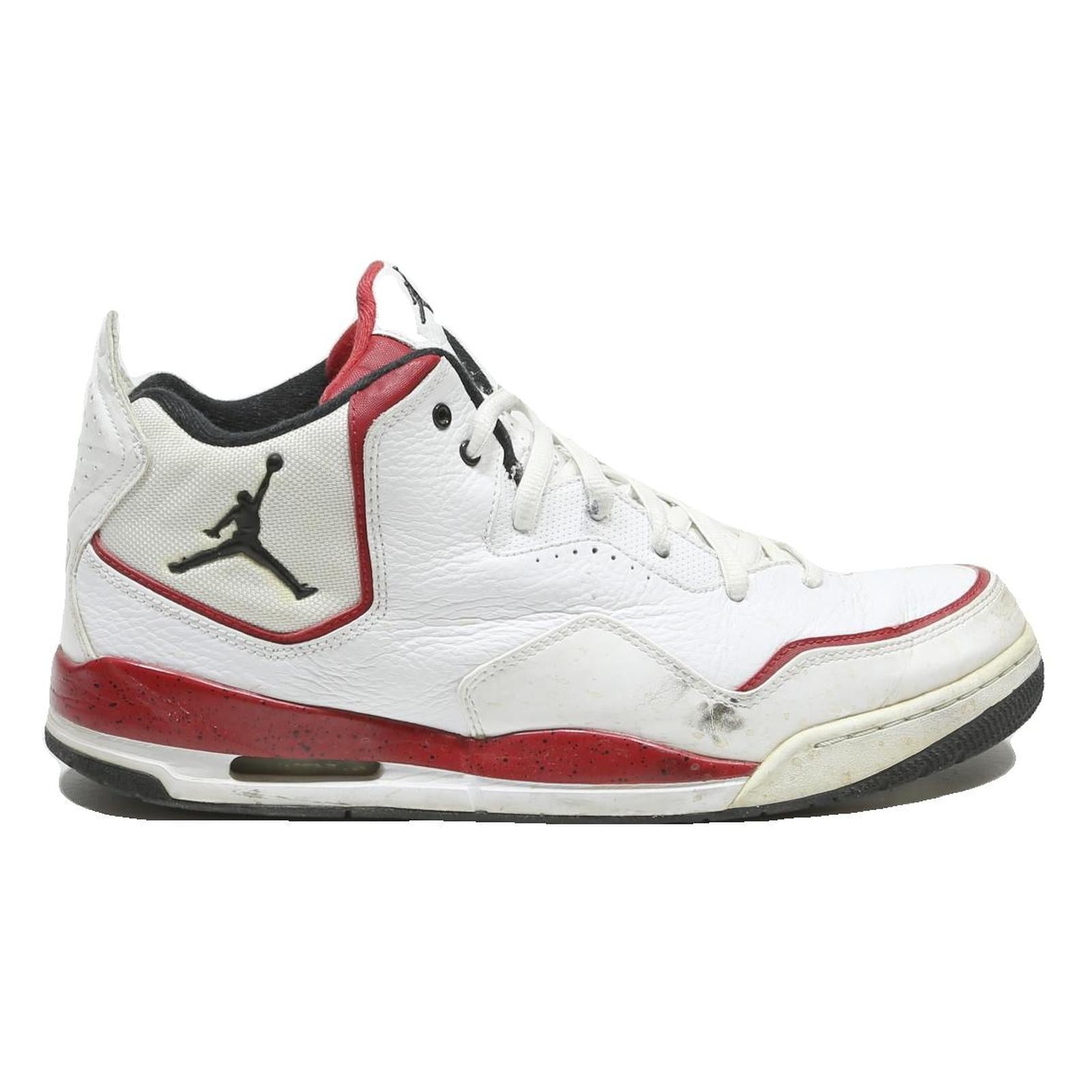 AIR JORDAN Flight Origin Mens Mid Top Trainers Leather White Red UK 12.5
