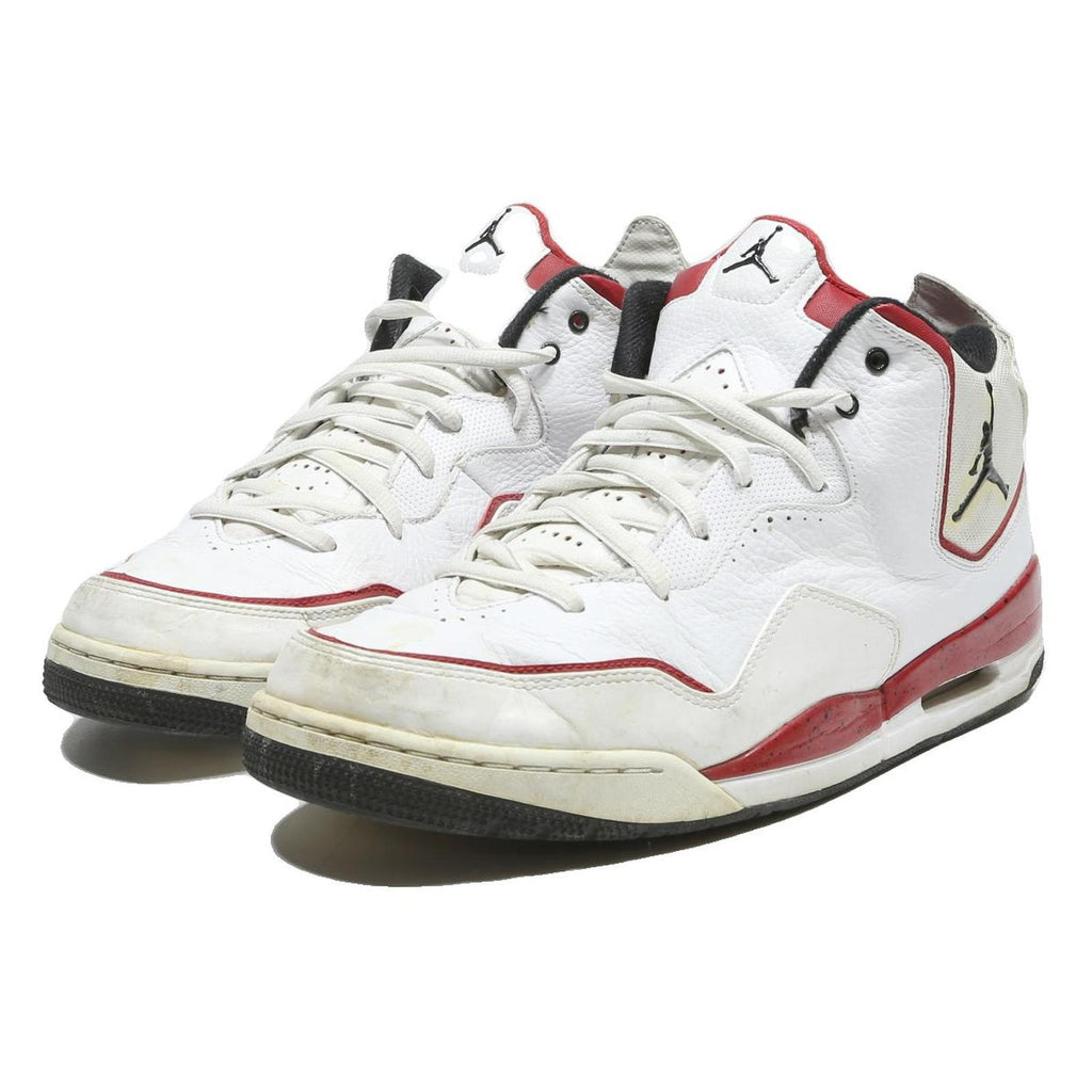 AIR JORDAN Flight Origin Mens Mid Top Trainers Leather White Red UK 12.5