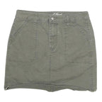 UNIVERSAL THREAD Womens Green Cotton Blend Mini Skirt M Casual Pockets Zip