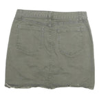 UNIVERSAL THREAD Womens Green Cotton Blend Mini Skirt M Casual Pockets Zip