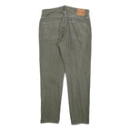 LEVI'S 501CT Womens Jeans Green Classic Straight Denim Rinse W32 L28 Distressed