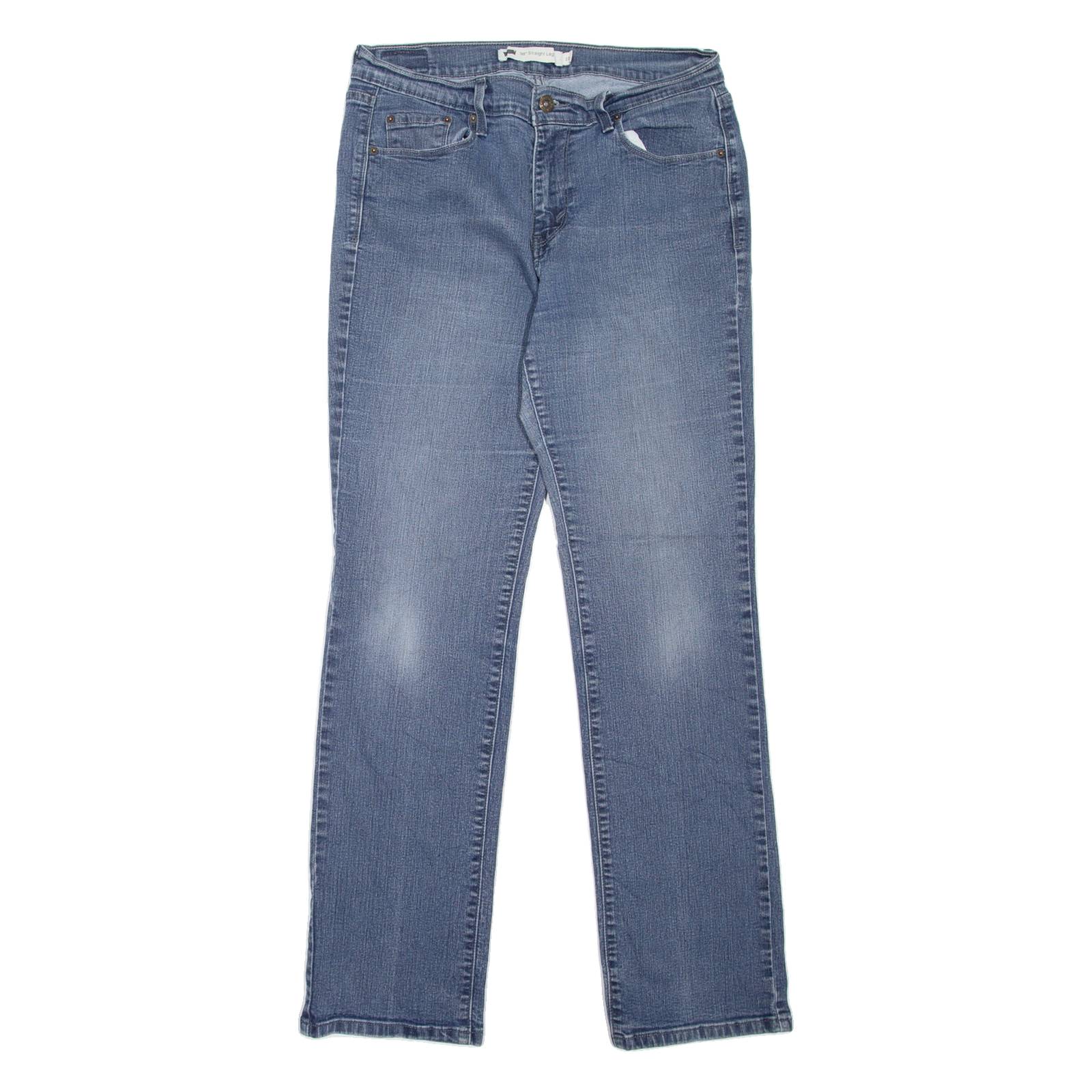 LEVI'S 505 Womens Jeans Blue Regular Straight Stone Wash W30 L32