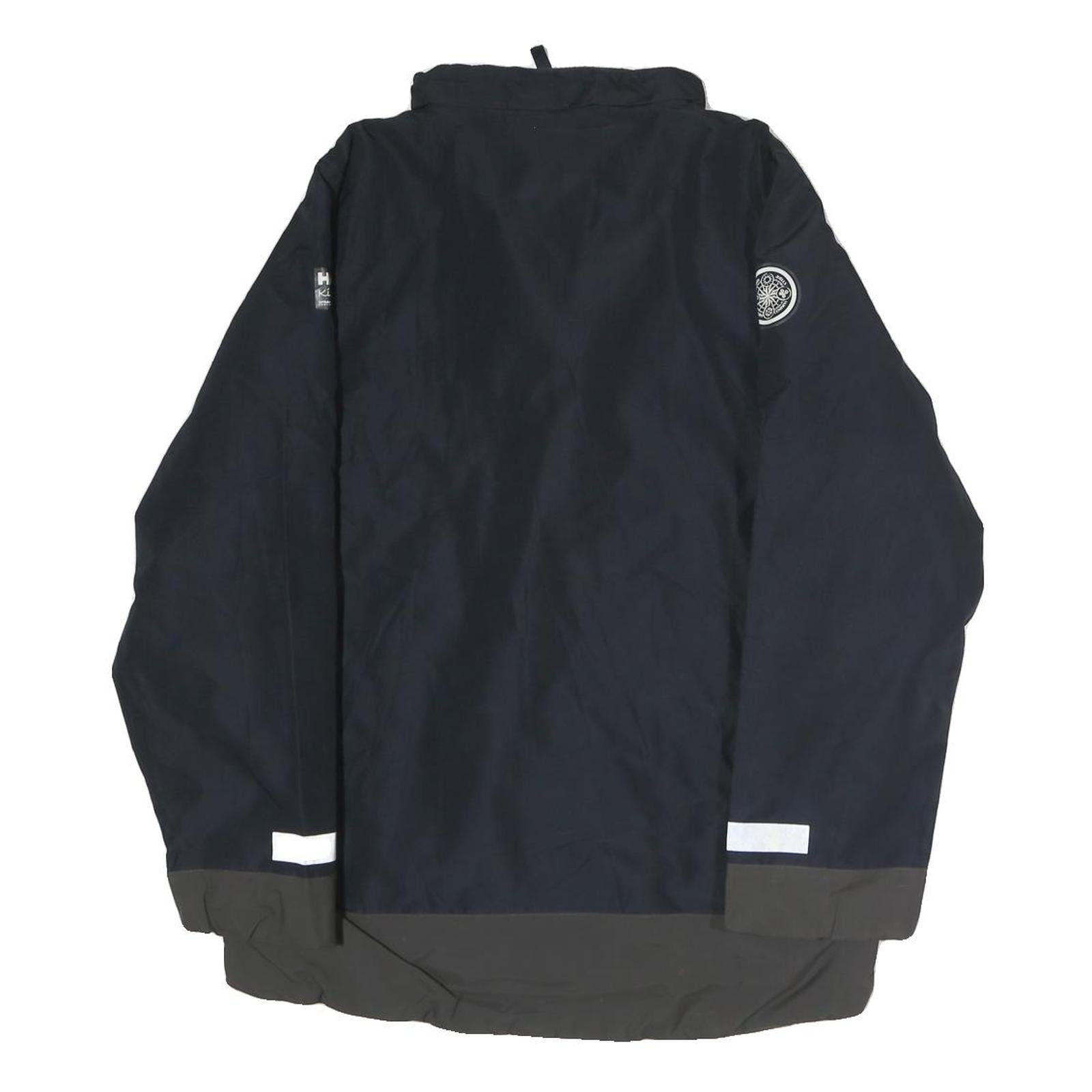 HELLY HANSEN Mens Blue & Grey Outdoor Jacket M Cotton Zip Reflective