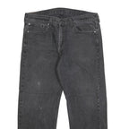 LEVI'S 505 Mens Jeans Black Regular Straight Denim Medium W38 L30 Classic Fit