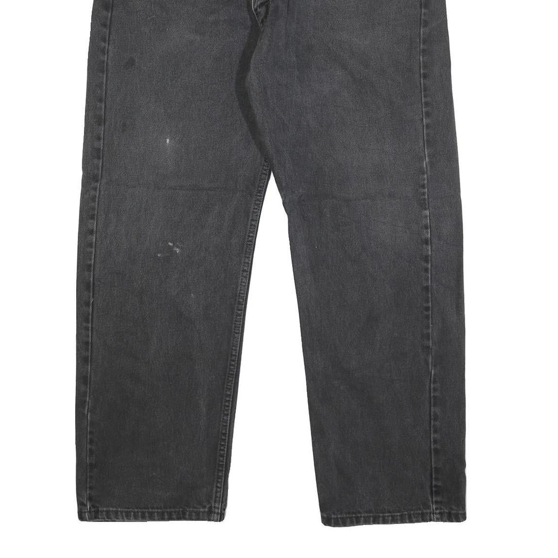 LEVI'S 505 Mens Jeans Black Regular Straight Denim Medium W38 L30 Classic Fit