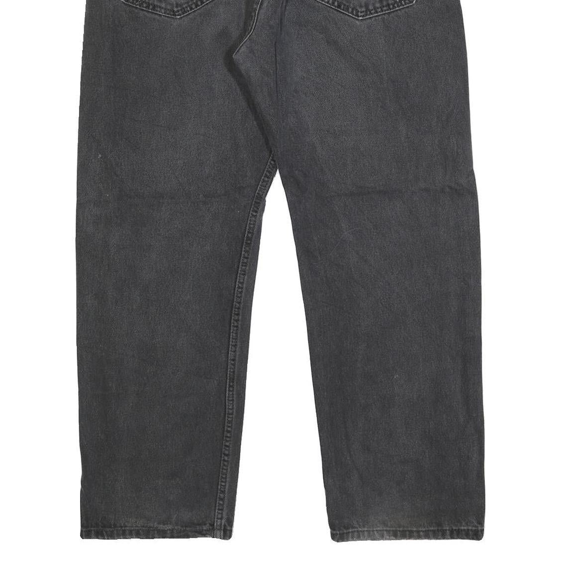 LEVI'S 505 Mens Jeans Black Regular Straight Denim Medium W38 L30 Classic Fit