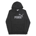 PUMA Mens Black Pullover Hoodie M Cotton Blend Casual Sportswear Sweatshirt