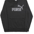 PUMA Mens Black Pullover Hoodie M Cotton Blend Casual Sportswear Sweatshirt