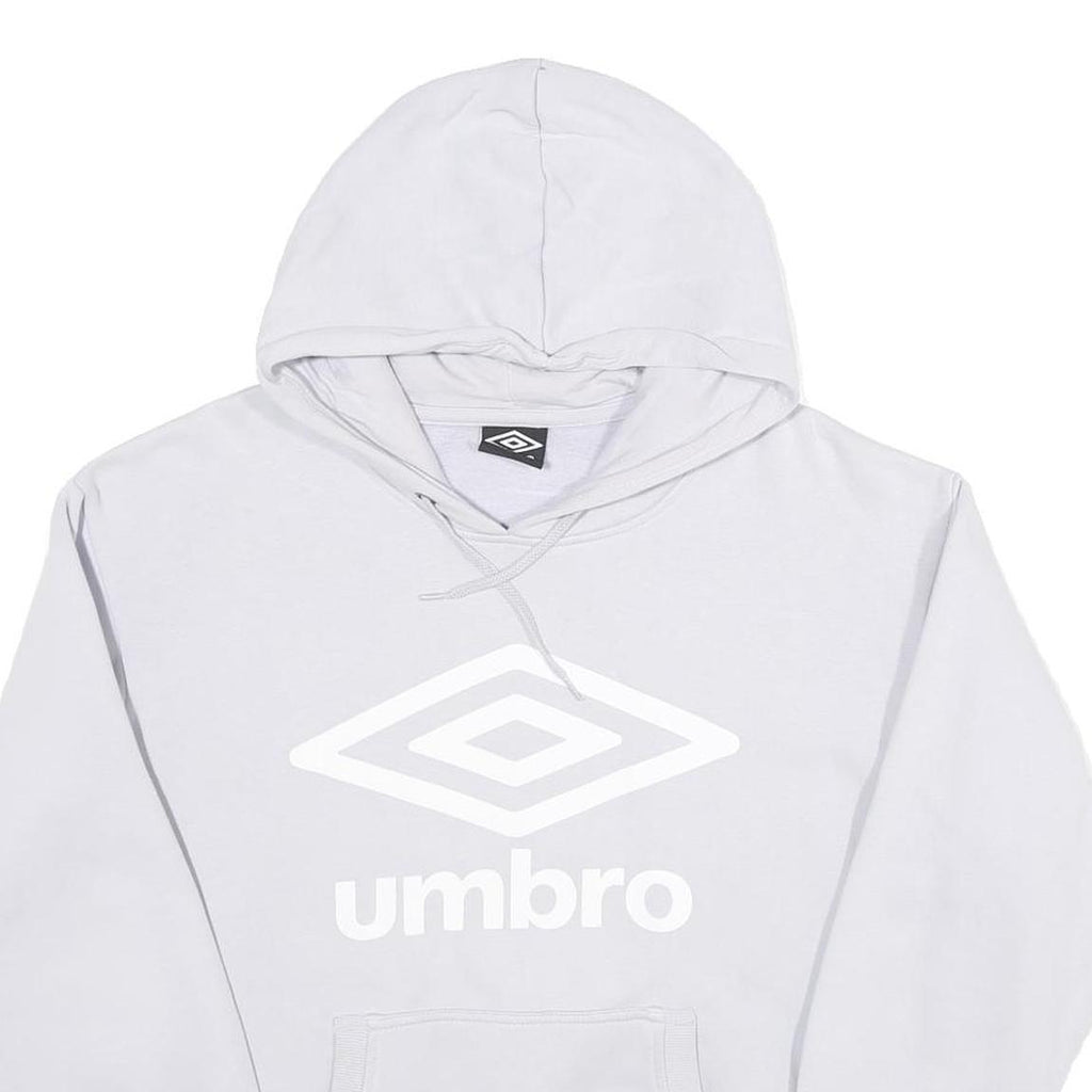 UMBRO Mens White Hoodie M Cotton Blend Pullover Casual Streetwear