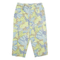 SAG HARBOR SPORT Womens Cotton Blue & Yellow Leaf Print Classic Straight