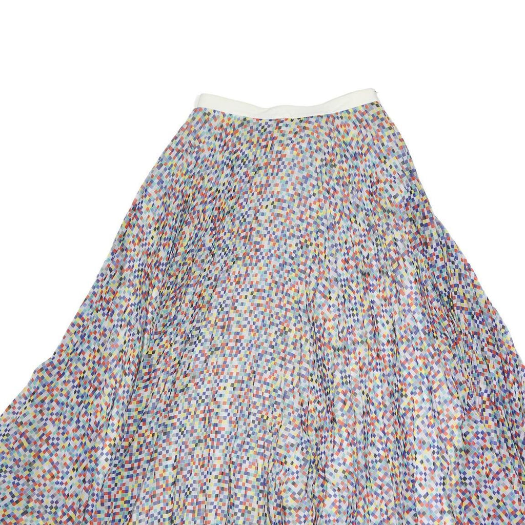BOSS HUGO BOSS Womens Multi-Colour Flare Midi Polyester Pleated Skirt M Elegant
