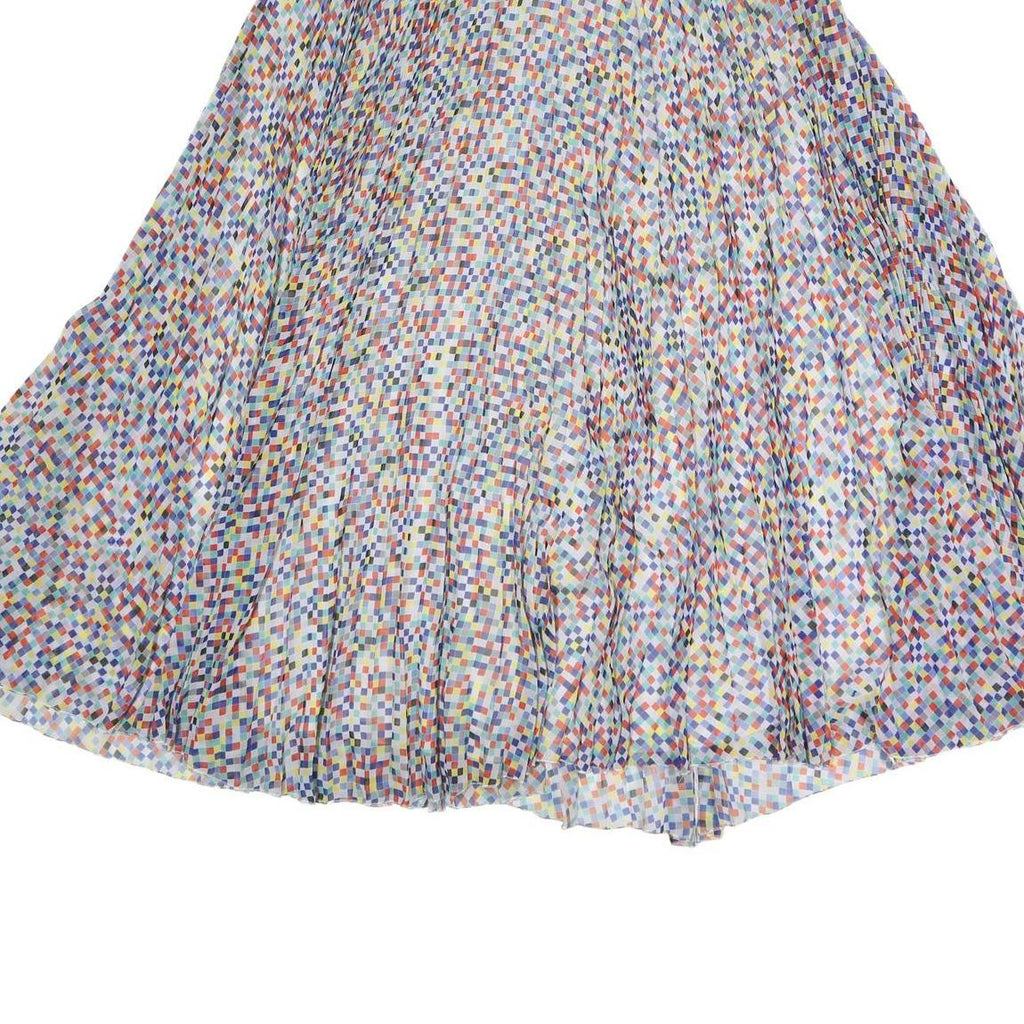 BOSS HUGO BOSS Womens Multi-Colour Flare Midi Polyester Pleated Skirt M Elegant