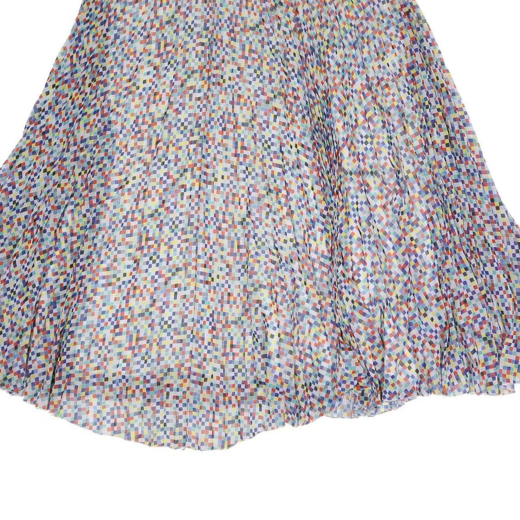 BOSS HUGO BOSS Womens Multi-Colour Flare Midi Polyester Pleated Skirt M Elegant