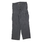 CARHARTT Mens Regular Black Cotton Blend Cargo Trousers W30 L30 Workwear