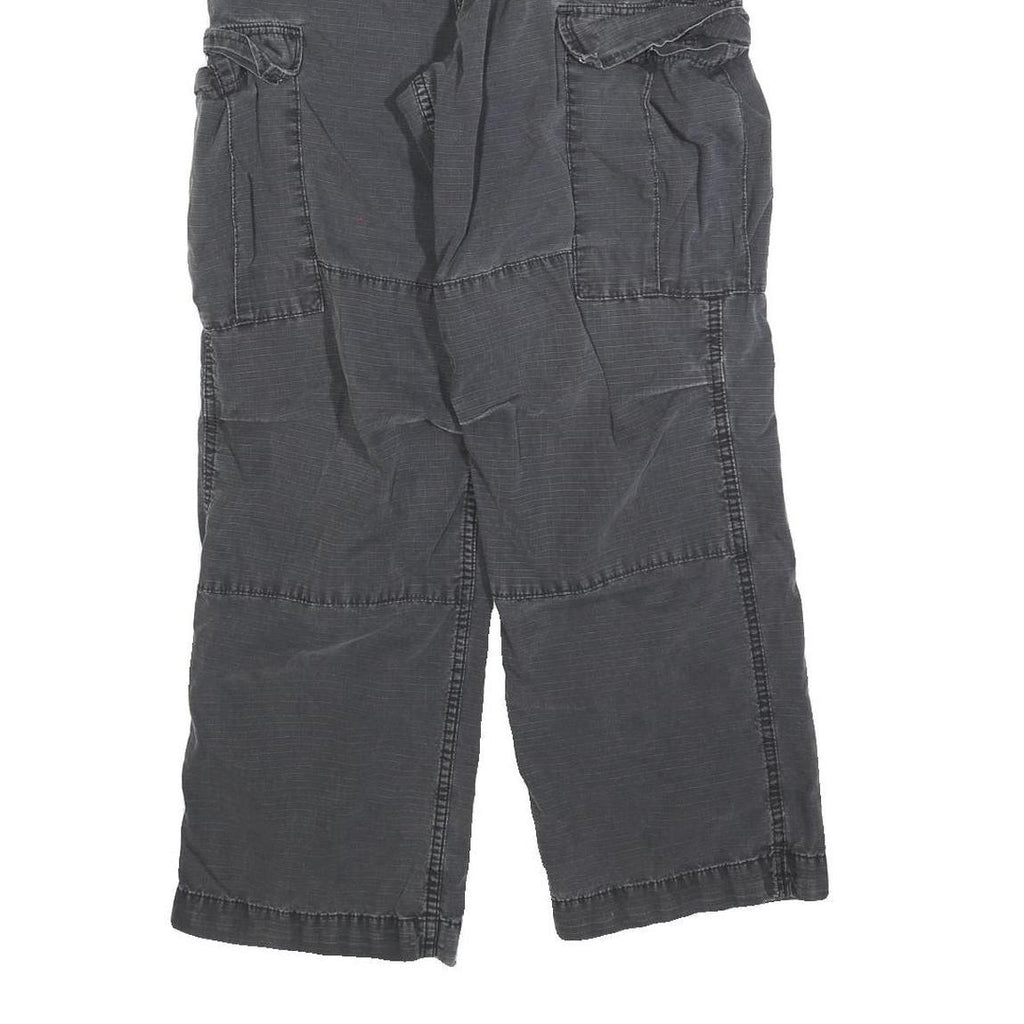 CARHARTT Mens Regular Black Cotton Blend Cargo Trousers W30 L30 Workwear