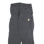 CARHARTT Mens Regular Black Cotton Blend Cargo Trousers W30 L30 Workwear