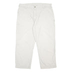 CARHARTT Mens Cotton White Relaxed Straight Trousers W40 L28 Workwear Casual