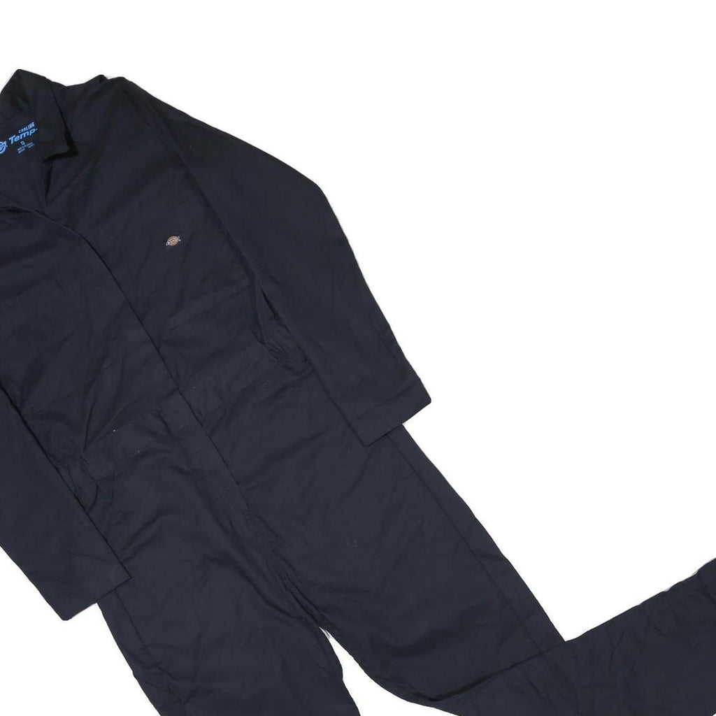 DICKIES Womens Black Cotton Blend Slim Fit Dungarees Size S W31 L30 Workwear