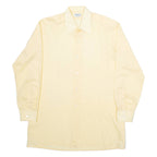 ACKERMAN Mens Plain Shirt Orange Long Sleeve M