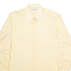 ACKERMAN Mens Plain Shirt Orange Long Sleeve M