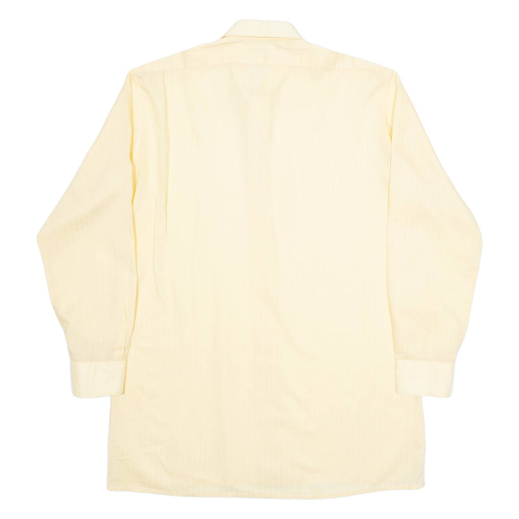 ACKERMAN Mens Plain Shirt Orange Long Sleeve M