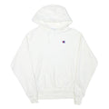 CHAMPION Mens White Pullover Hoodie M Classic Logo Sweatshirt Drawstring