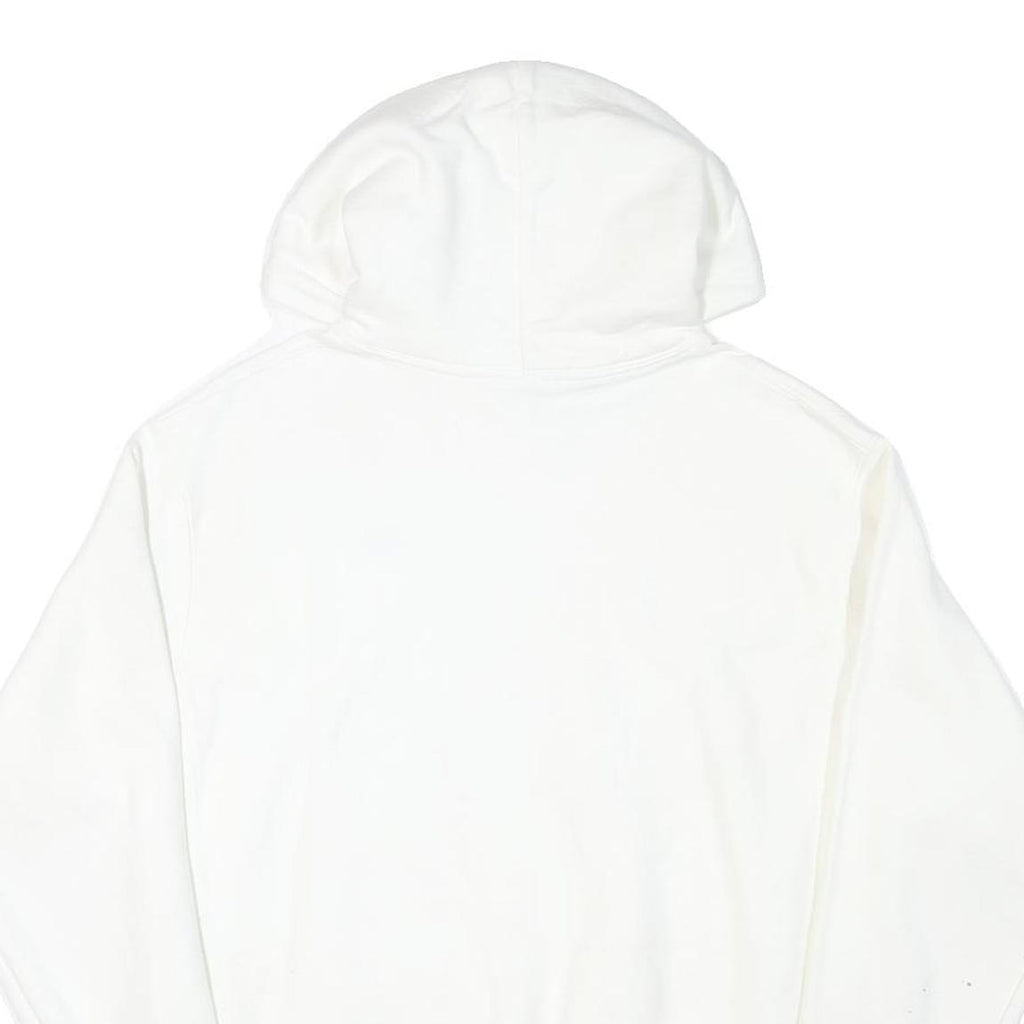CHAMPION Mens White Pullover Hoodie M Classic Logo Sweatshirt Drawstring