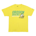 RUSSELL ATHLETIC Mens Yellow Oregon Ducks Graphic T-Shirt M Short Sleeve Crew