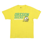 RUSSELL ATHLETIC Mens Yellow Oregon Ducks Graphic T-Shirt M Short Sleeve Crew