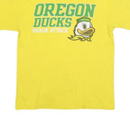 RUSSELL ATHLETIC Mens Yellow Oregon Ducks Graphic T-Shirt M Short Sleeve Crew