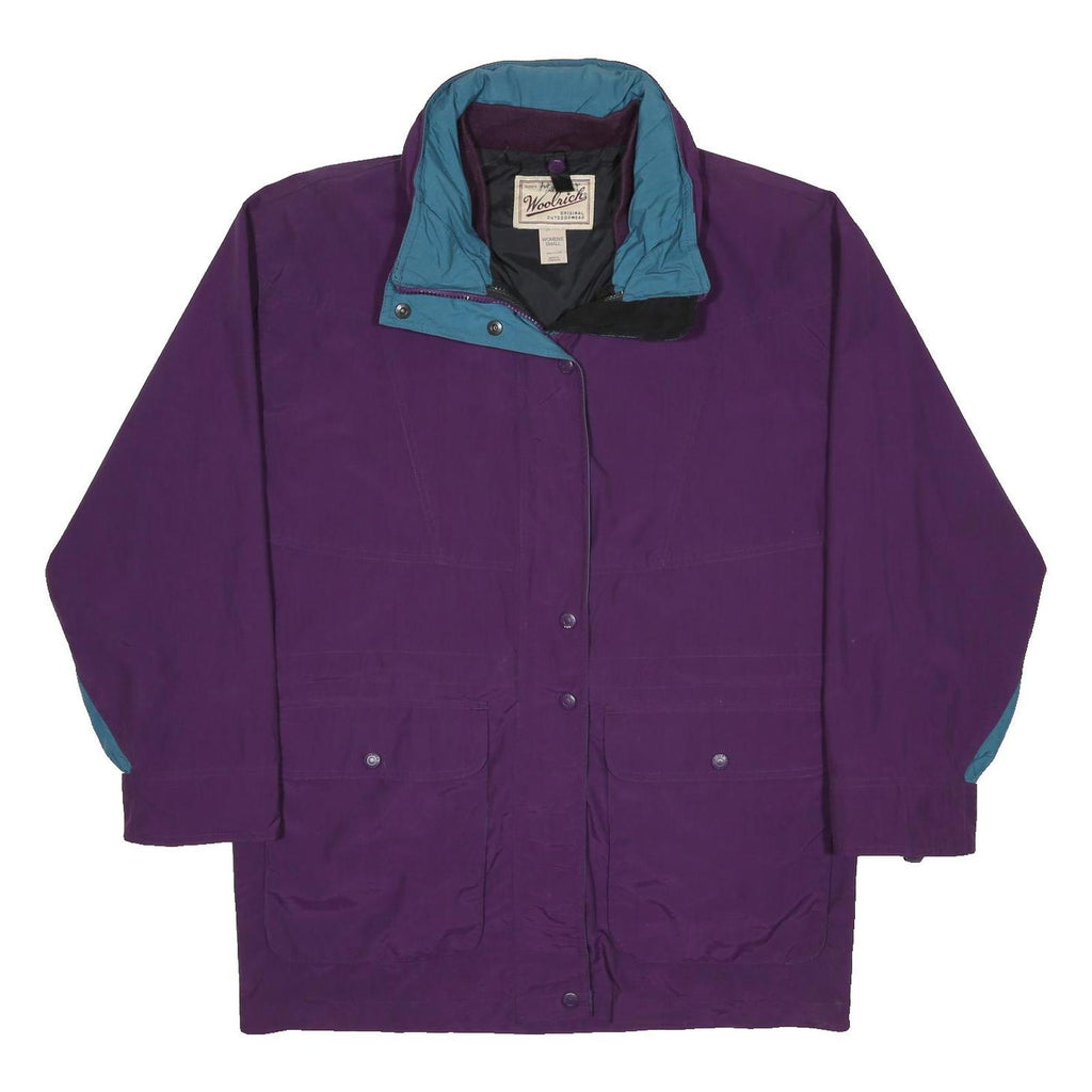 WOOLRICH Womens Purple & Teal Outdoor Jacket S Nylon Zip Classic Fit