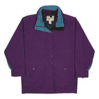 WOOLRICH Womens Purple & Teal Outdoor Jacket S Nylon Zip Classic Fit