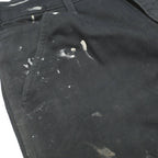 CARHARTT Blanket Lined Mens Cotton Black Straight Leg Trousers W30 L32 Workwear