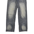 JDN Mens Regular Fit Blue Denim Jeans W26 L27 Stud Detailing Straight Leg Cotton