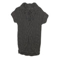 TED BAKER Womens Grey Cable Knit Chunky Jumper Round Neck M Cotton Blend