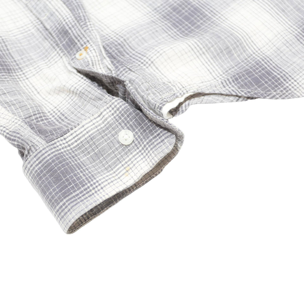 TIMBERLAND Mens White & Grey Check Linen Shirt XL Classic Casual Button Down