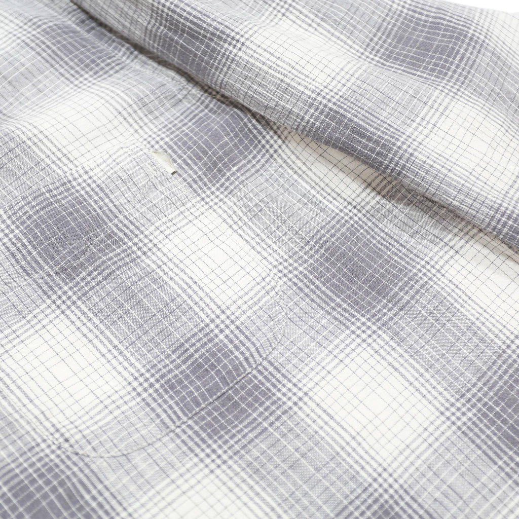TIMBERLAND Mens White & Grey Check Linen Shirt XL Classic Casual Button Down