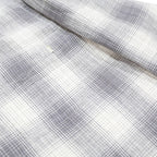 TIMBERLAND Mens White & Grey Check Linen Shirt XL Classic Casual Button Down
